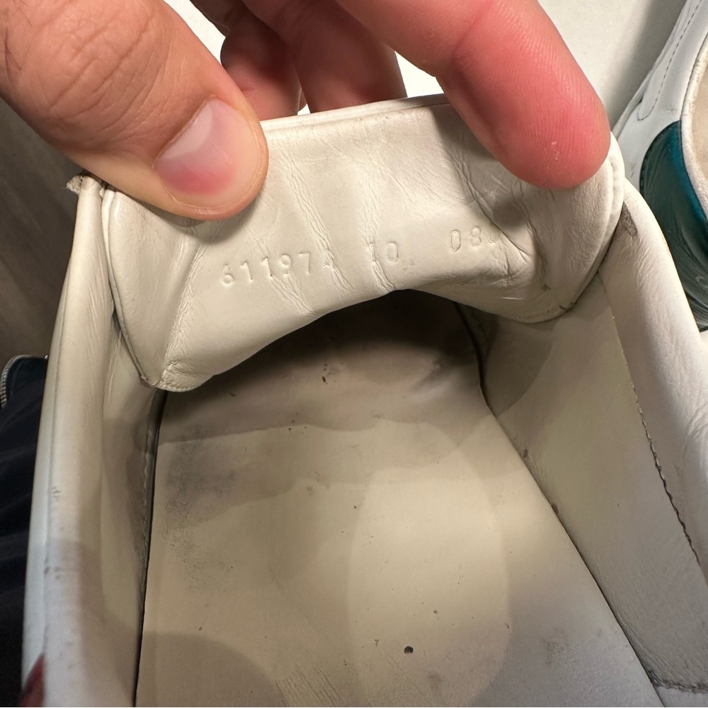Gucci Ace w/ Bee Leather Low Top Men’s Sneakers - White - Gucci Size 10 - Picture 7 of 8